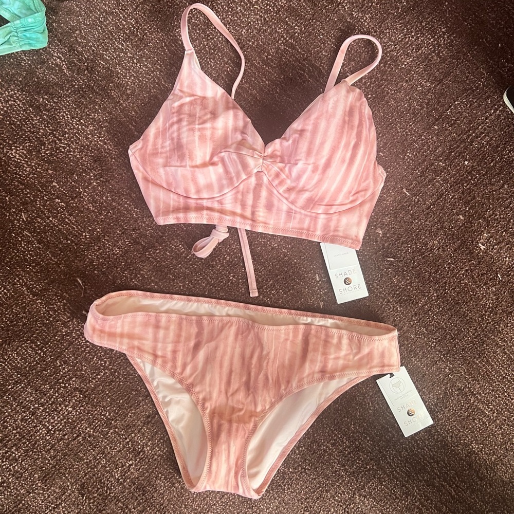 Shade & Shore Light Pink longline Bikini